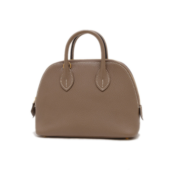 Hermes Hermès Bolide 1923 Mini Handbag, Chevre Etoupe, Gold Hardware, Z Stamp - Picture 1 of 7